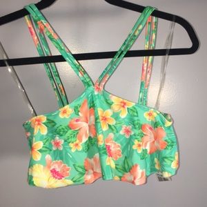 Tropical Flowy Bikini Top